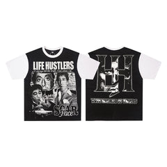 Life Hustlers Vintage Street Portrait Graphic Tee