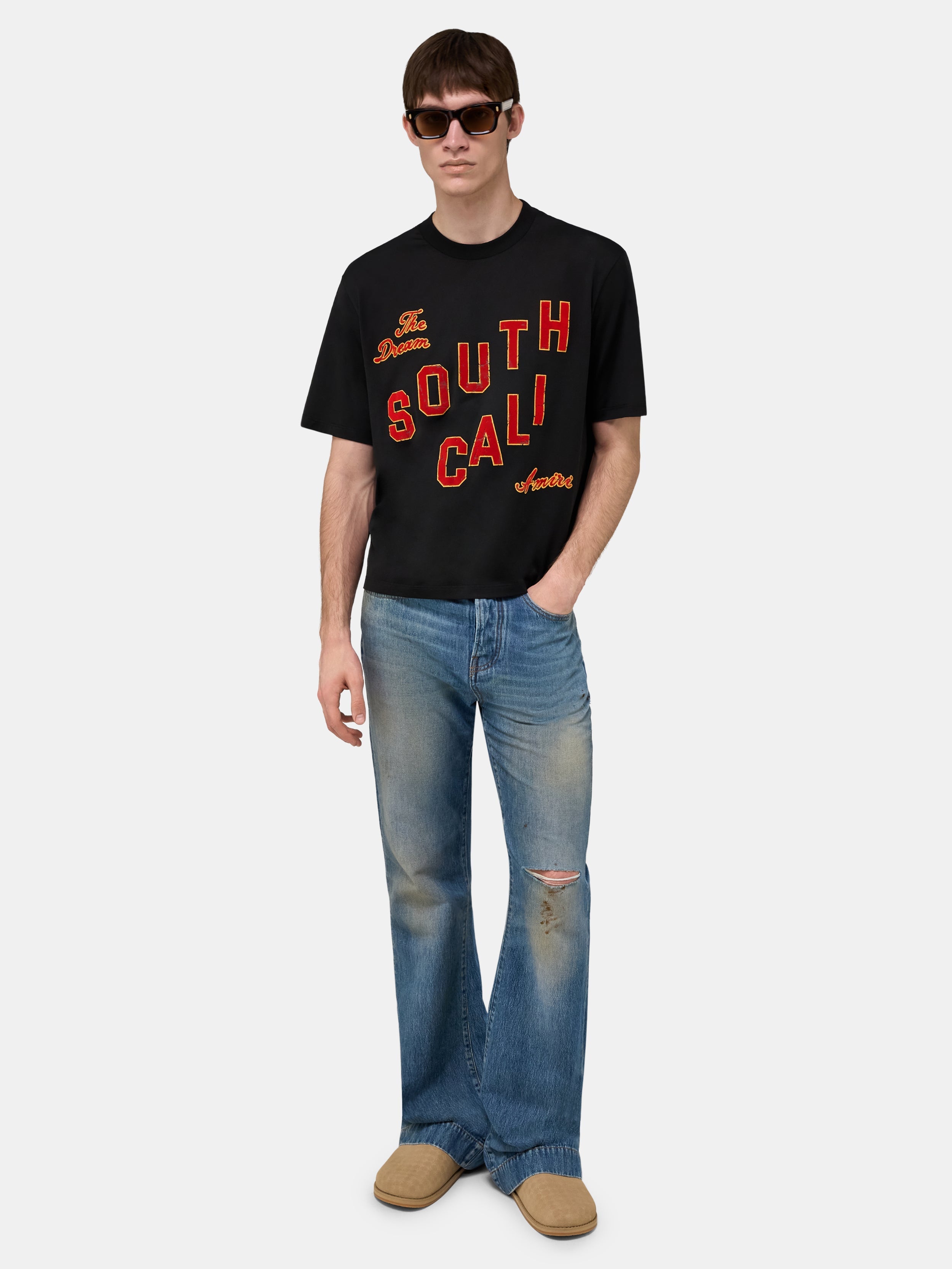 AMIRI SOUTH CALI BOX TEE - Black