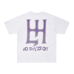 Life Hustlers Purple Moon Girl Vintage Graphic Oversized Tee