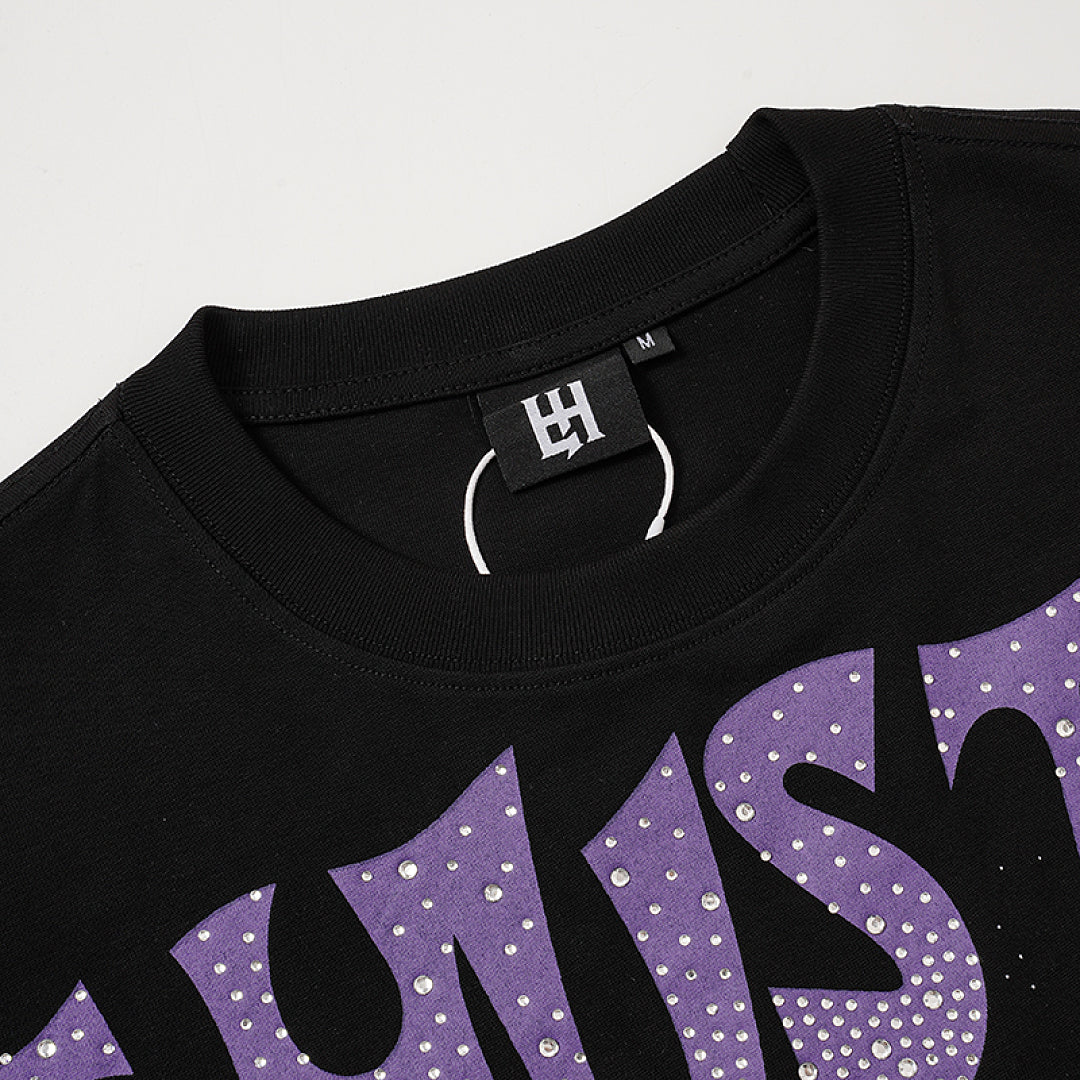 Life Hustlers Purple Moon Girl Vintage Graphic Oversized Tee