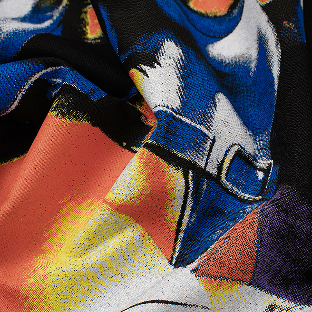 Life Hustlers Purple Moon Girl Vintage Graphic Oversized Tee