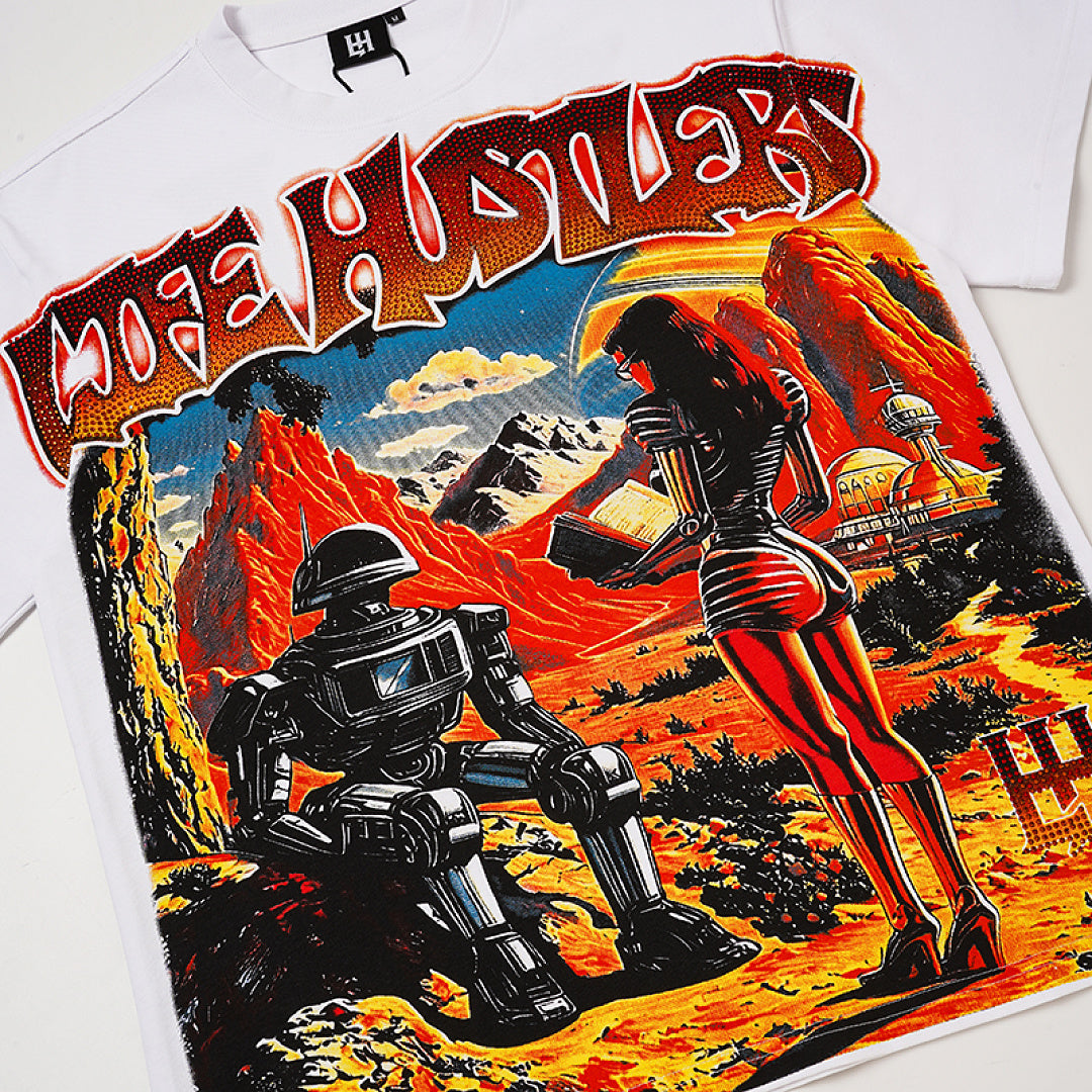 Life Hustlers Vintage Desert Graphic Oversized Streetwear Tee