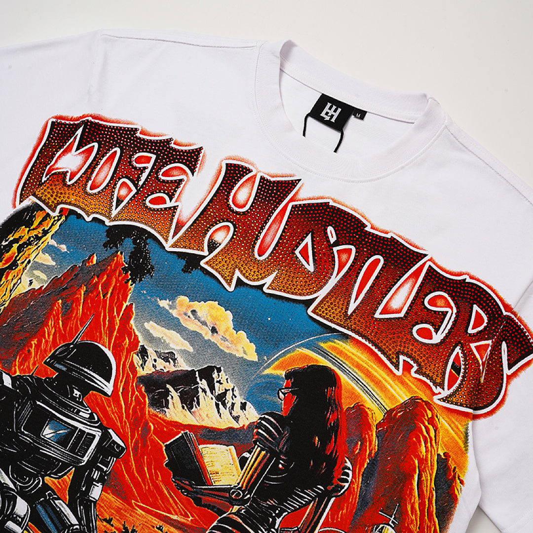 Life Hustlers Vintage Desert Graphic Oversized Streetwear Tee