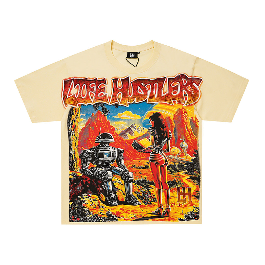 Life Hustlers Vintage Desert Graphic Oversized Streetwear Tee