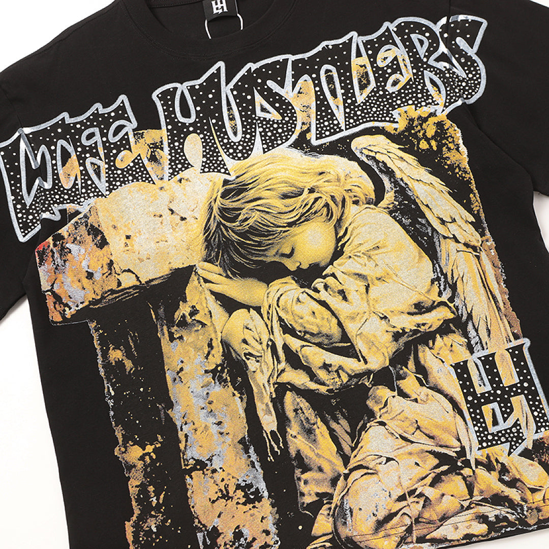 Life Hustlers Golden Warrior Antique Graphic Oversized Tee