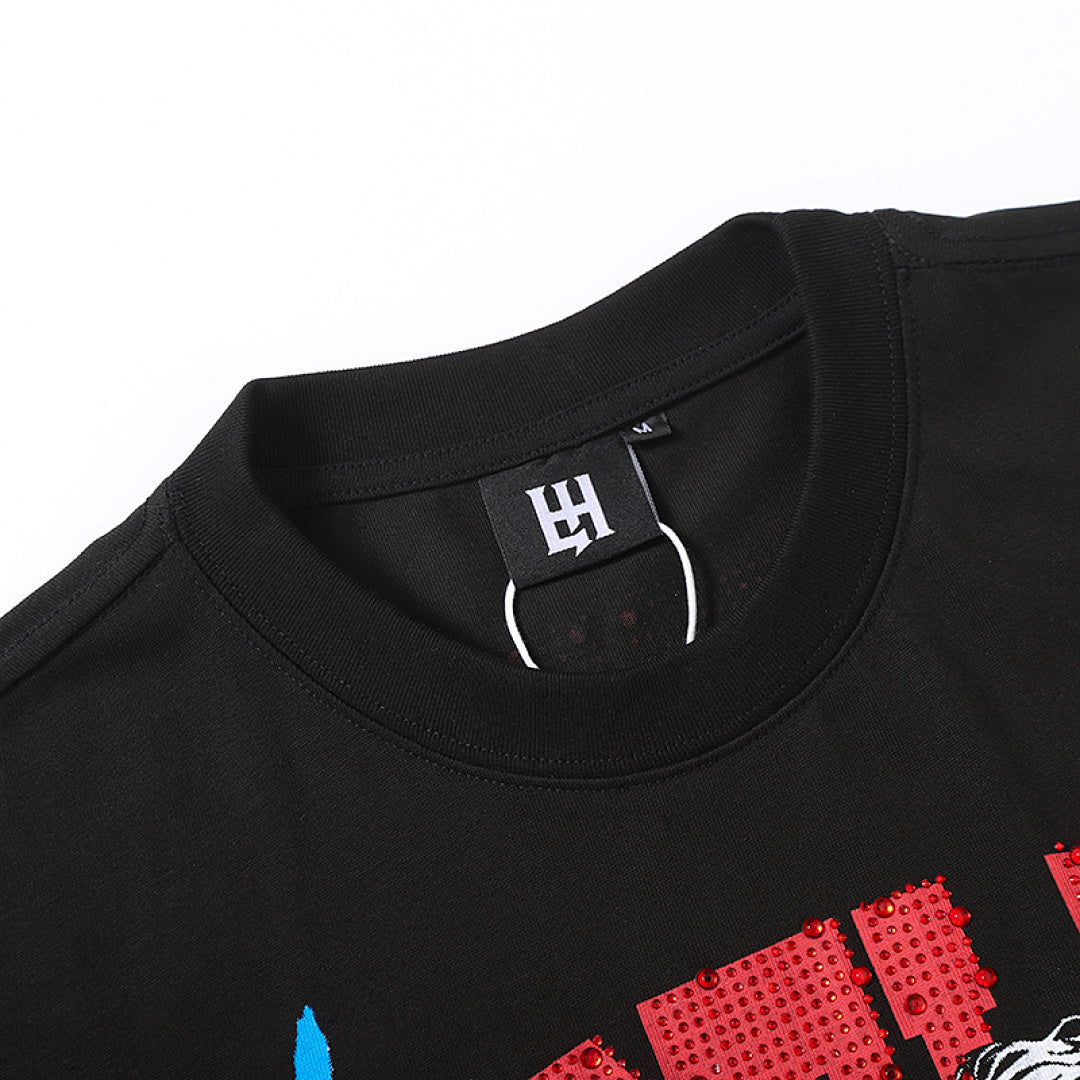 Life Hustlers Red Black Battle Graphic Vintage Streetwear Tee