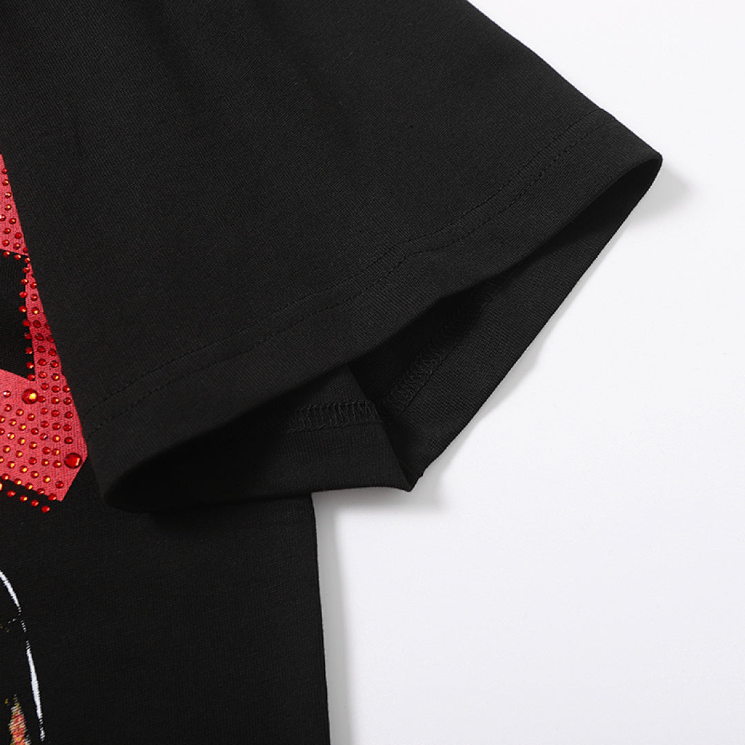 Life Hustlers Red Black Battle Graphic Vintage Streetwear Tee