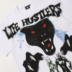 Life Hustlers Black Wolf Rebel Vintage Graphic Streetwear Tee