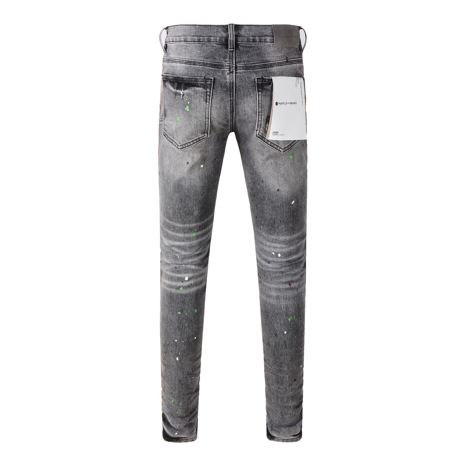 Purple JeansNew High Quality Mens Jeans Designer Jeans Fashion Distressed Ripped Denim Cargo For Men High Street Fashion 9031