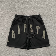 rapstar Loose Embroidered Shorts Black