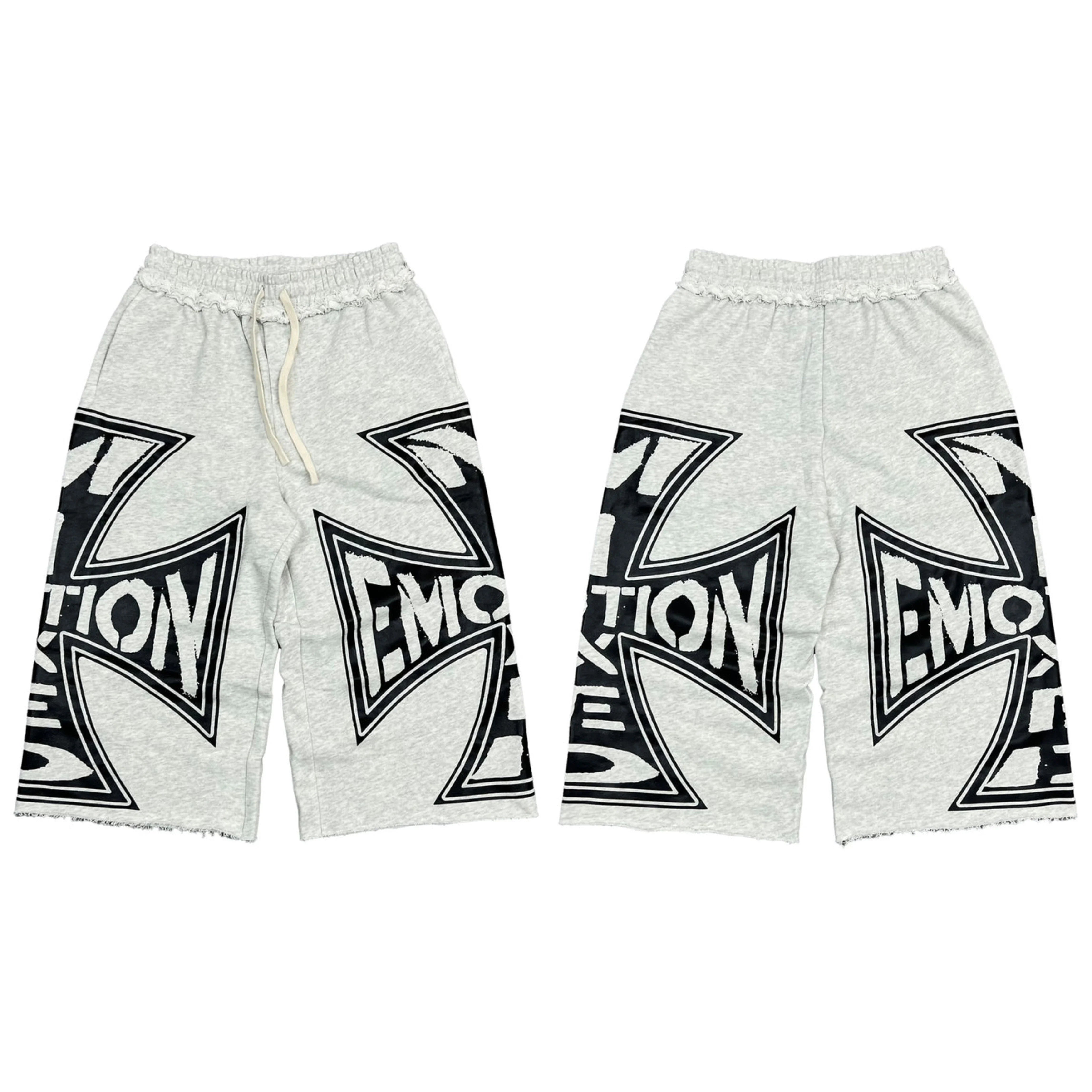 Iron Cross Graphic Sweatshorts - Grey