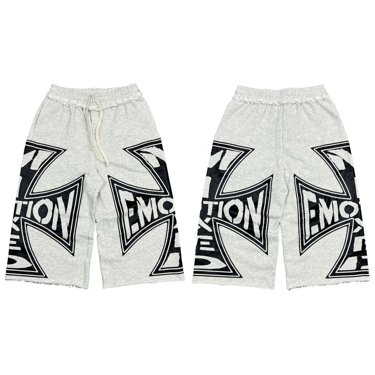 Iron Cross Graphic Sweatshorts - Grey