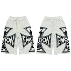 Iron Cross Graphic Sweatshorts - Grey