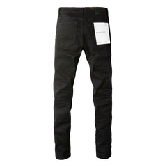 Purple Jeans Mens Black Distressed Jeans Ripped Knees Nwt Street Style Fashion 9023
