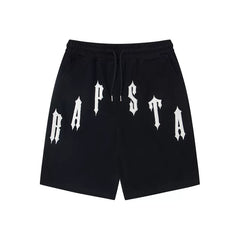 rapstar Summer Embroidered Shorts Black/White