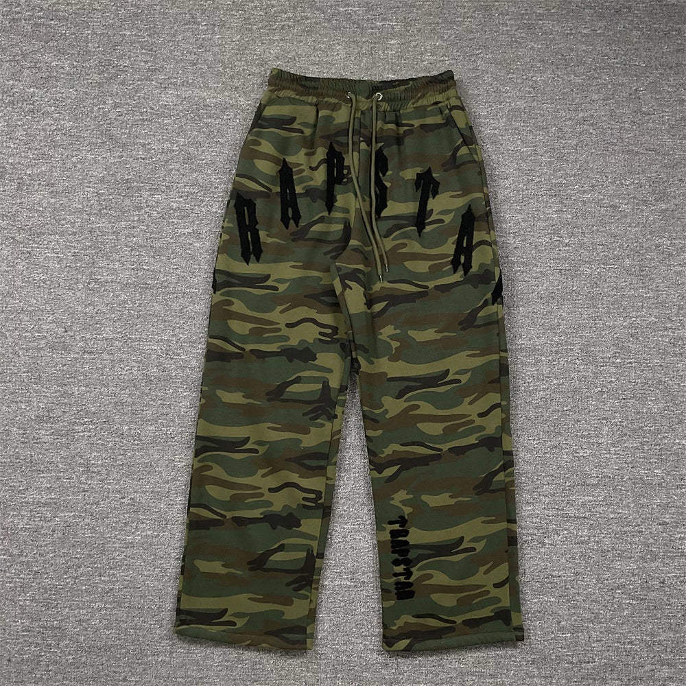 TRAPSTAR Towel Embroidered Sweatpants Green camouflage