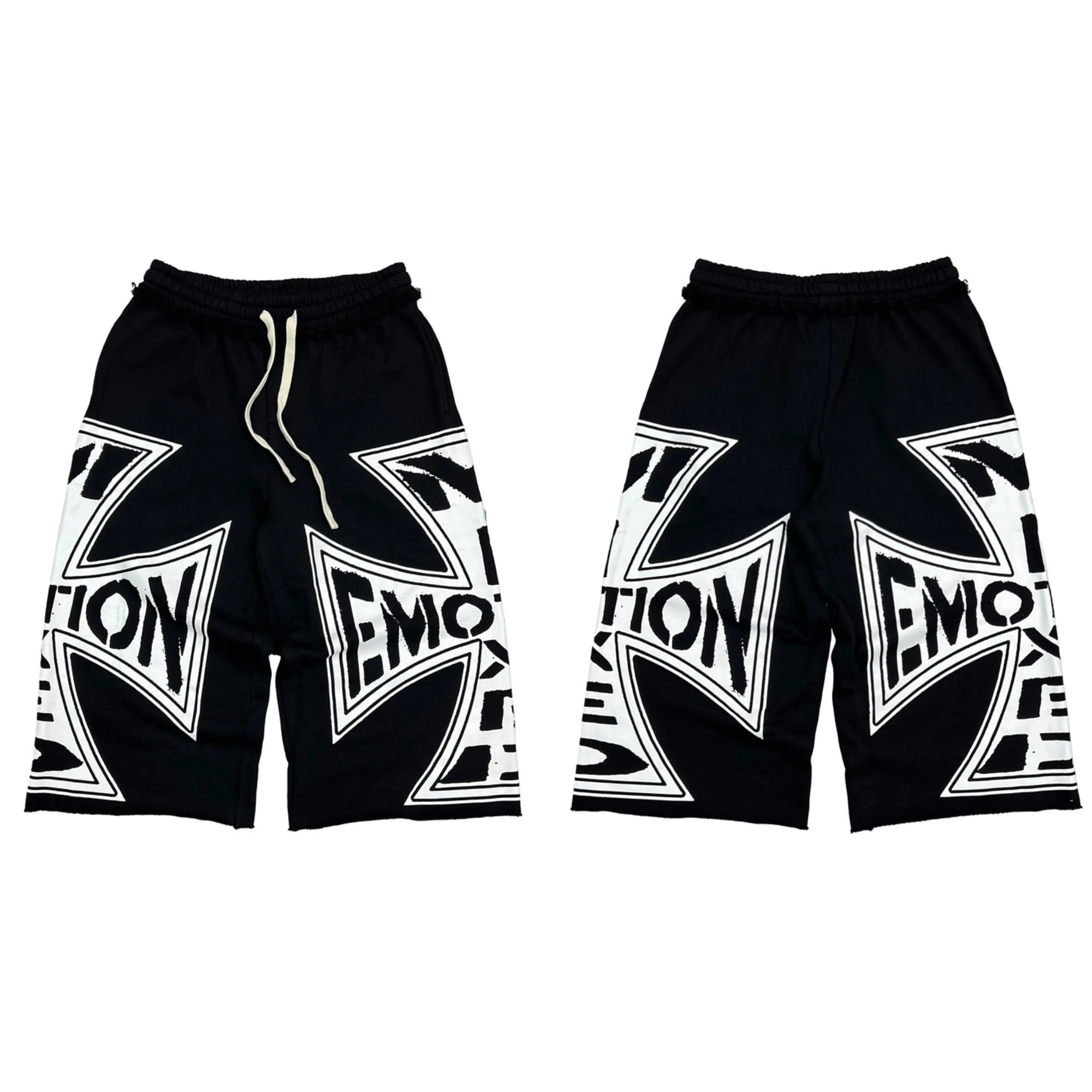 Iron Cross Graphic Sweatshorts - Black