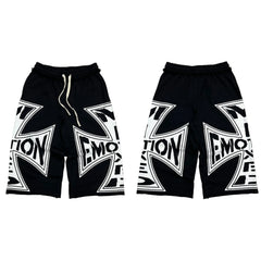 Iron Cross Graphic Sweatshorts - Black