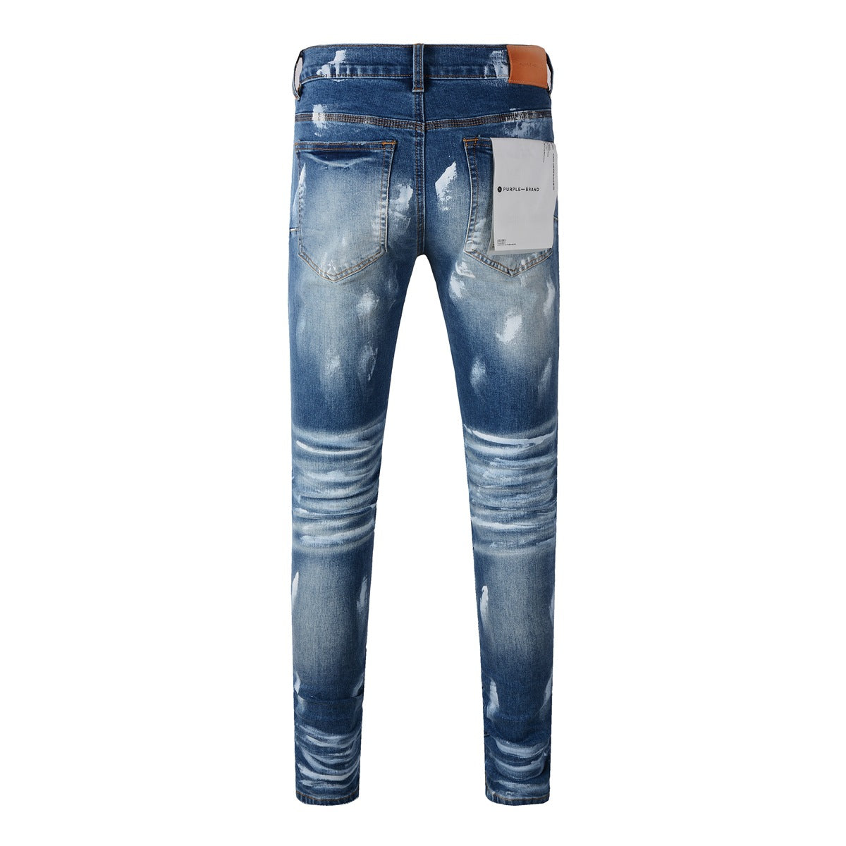 Purple Jeans Mens Jeans Man Jeans Pants Designer Black Skinny Stickers Light Wash Ripped Motorcycle (9062-9051)