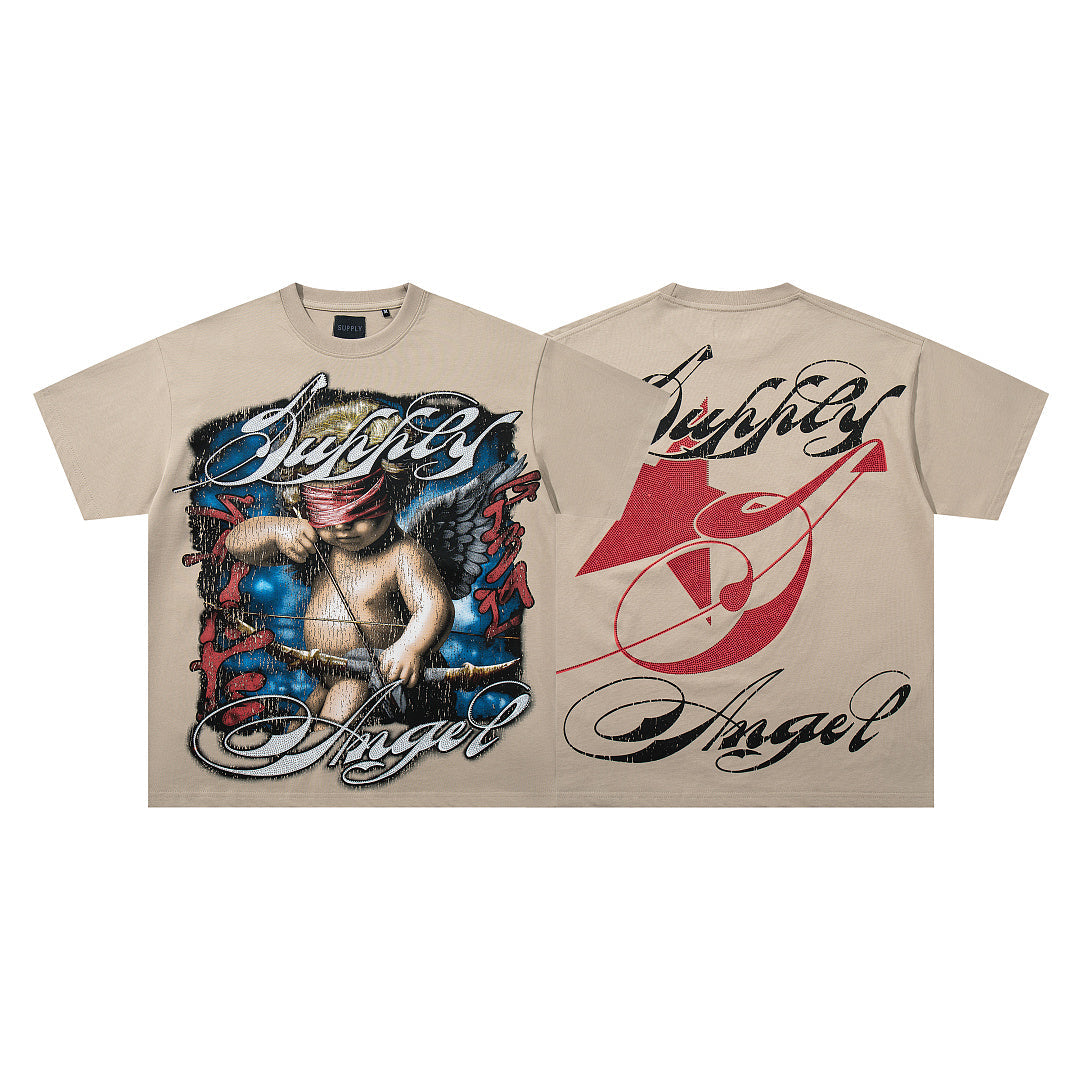 SUPPLY Blindfolded Cupid Angel Graphic Tee